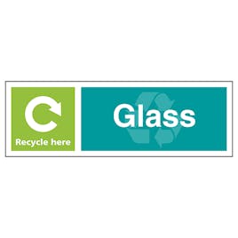 Glass Recycle Here - Landscape