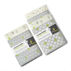 ecoLiving Patterned Compostable Sponge Cleaning Cloths