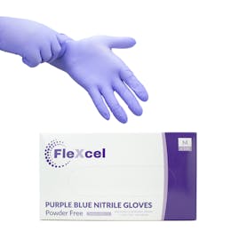 FleXcel Powder Free Purple Blue Nitrile Gloves