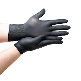Economy Black Powder Free Nitrile Gloves