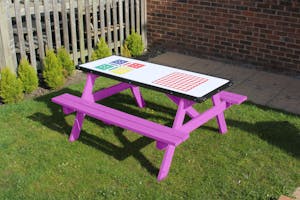 Painted Junior Activity A-Frame Wooden Picnic Table