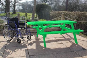Painted Disabled Access Junior A-Frame Wooden Picnic Tables