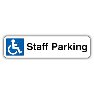Staff Parking - Mandatory Disabled - Kerb Sign