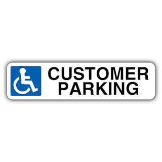 Customer Parking - Mandatory Disabled - Kerb Sign
