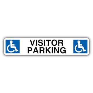 Visitor Parking - Dual Symbol Mandatory Wheelchair Access - Kerb Sign