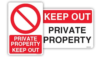 Private Property - Keep Out Signs
