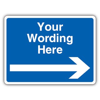 Custom Wording - Blue Mandatory - Arrow Right