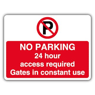 No Parking Gates In Constant Use - Prohibition 'P' - Landscape