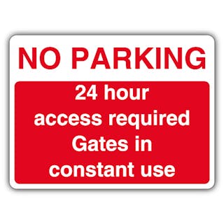 No Parking - Access Required Gates In Constant Use - Landscape