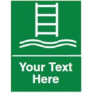 Custom Embarkation Ladder Safety Sign