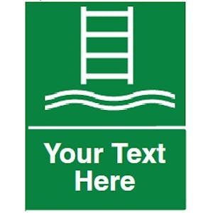Custom Embarkation Ladder Safety Sign
