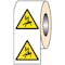 Electrical Hazard Vinyl Labels On A Roll