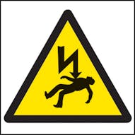 Electrical Hazard Vinyl Labels On A Roll