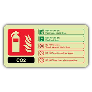 Photoluminescent CO2 Fire Extinguisher - Landscape