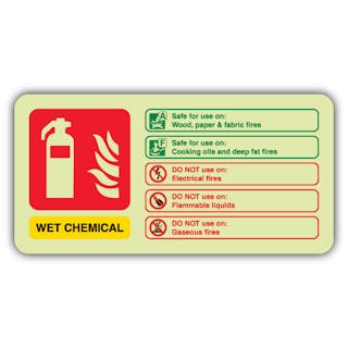 Photoluminescent Wet Chemical Fire Extinguisher - Landscape