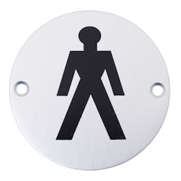Male Toilet Symbol - Aluminium