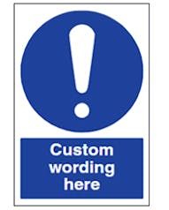 Custom Aluminium Composite Mandatory Sign