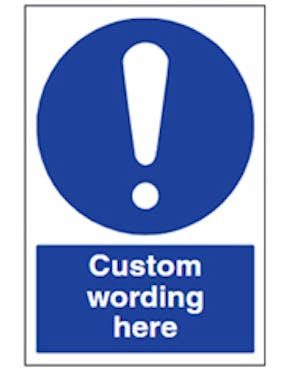 Custom Aluminium Composite Mandatory Sign