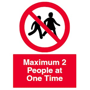 Maximum 2 People at One Time