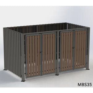 Multipurpose Storage Shelter - Corrugated Metal - Without Roof