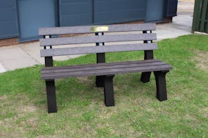 Memorial Park Bench with Back