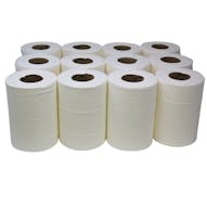 Mini Centrefeed Rolls - 2ply - Flat Sheet - White