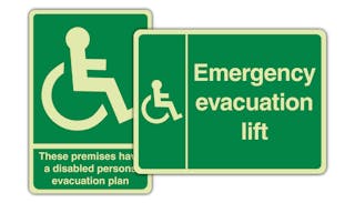 Photoluminescent Mobility Impaired Escape Signs