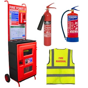 Mobile Fire Safety Station - CO2 and Powder Fire Extinguishers