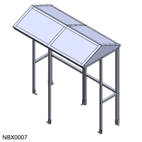 Apex Open Fronted Smoking Shelter - Aluminium Roof
