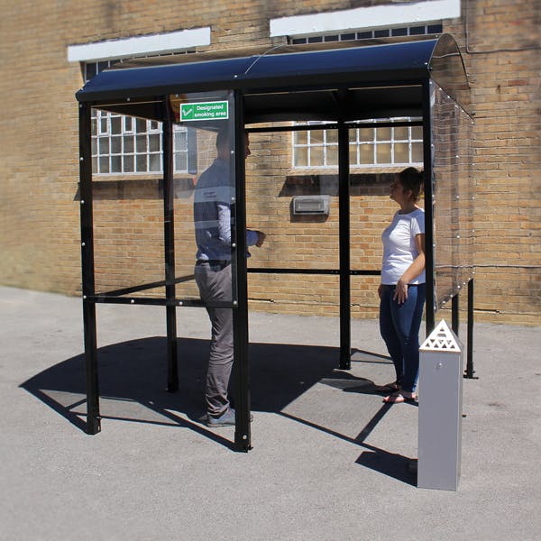 Budget 4Sided Smoking Shelter With Aluminium Roof