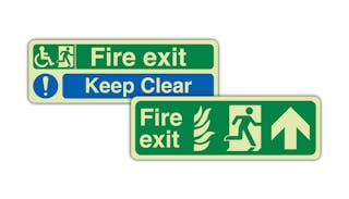 Photoluminescent NHS Fire Exit Signs