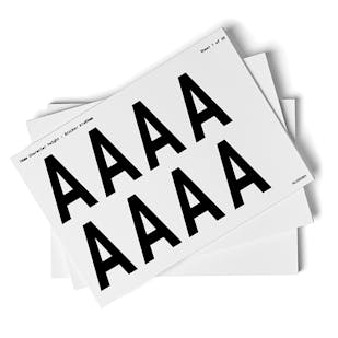 White A-Z Letter Packs - 76mm Character Height