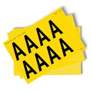 Yellow A-Z Letter Packs - 76mm Character Height