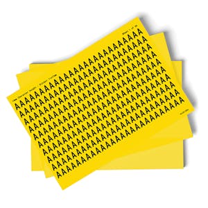 Yellow A-Z Letter Packs - 13mm Character Height
