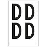 White Self Adhesive D Labels