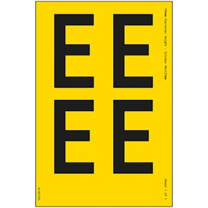 Yellow Self Adhesive E Labels