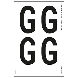 White Self Adhesive G Labels