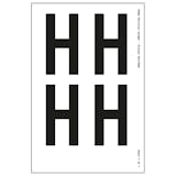 White Self Adhesive H Labels
