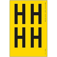 Yellow Self Adhesive H Labels