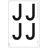 White Self Adhesive J Labels