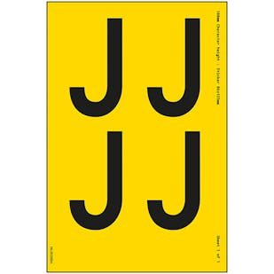 Yellow Self Adhesive J Labels