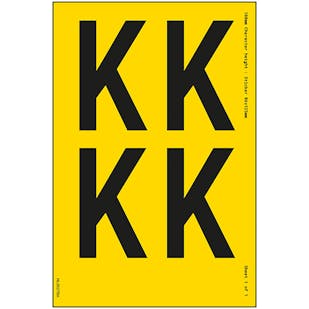 Yellow Self Adhesive K Labels