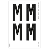 White Self Adhesive M Labels