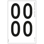 White Self Adhesive O Labels