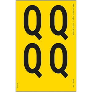Yellow Self Adhesive Q Labels