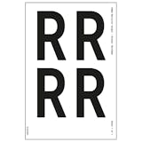 White Self Adhesive R Labels