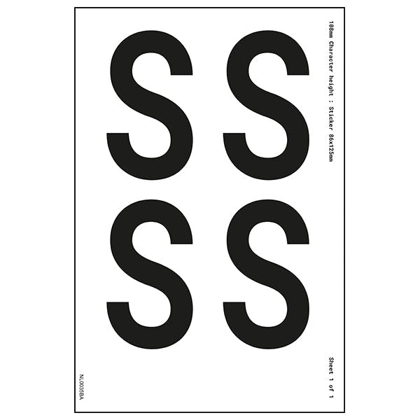 White Self Adhesive S Labels Warehouse Numbers & Letters