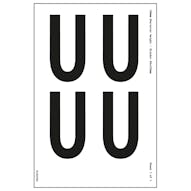 White Self Adhesive U Labels