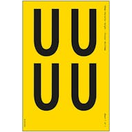 Yellow Self Adhesive U Labels