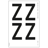 White Self Adhesive Z Labels